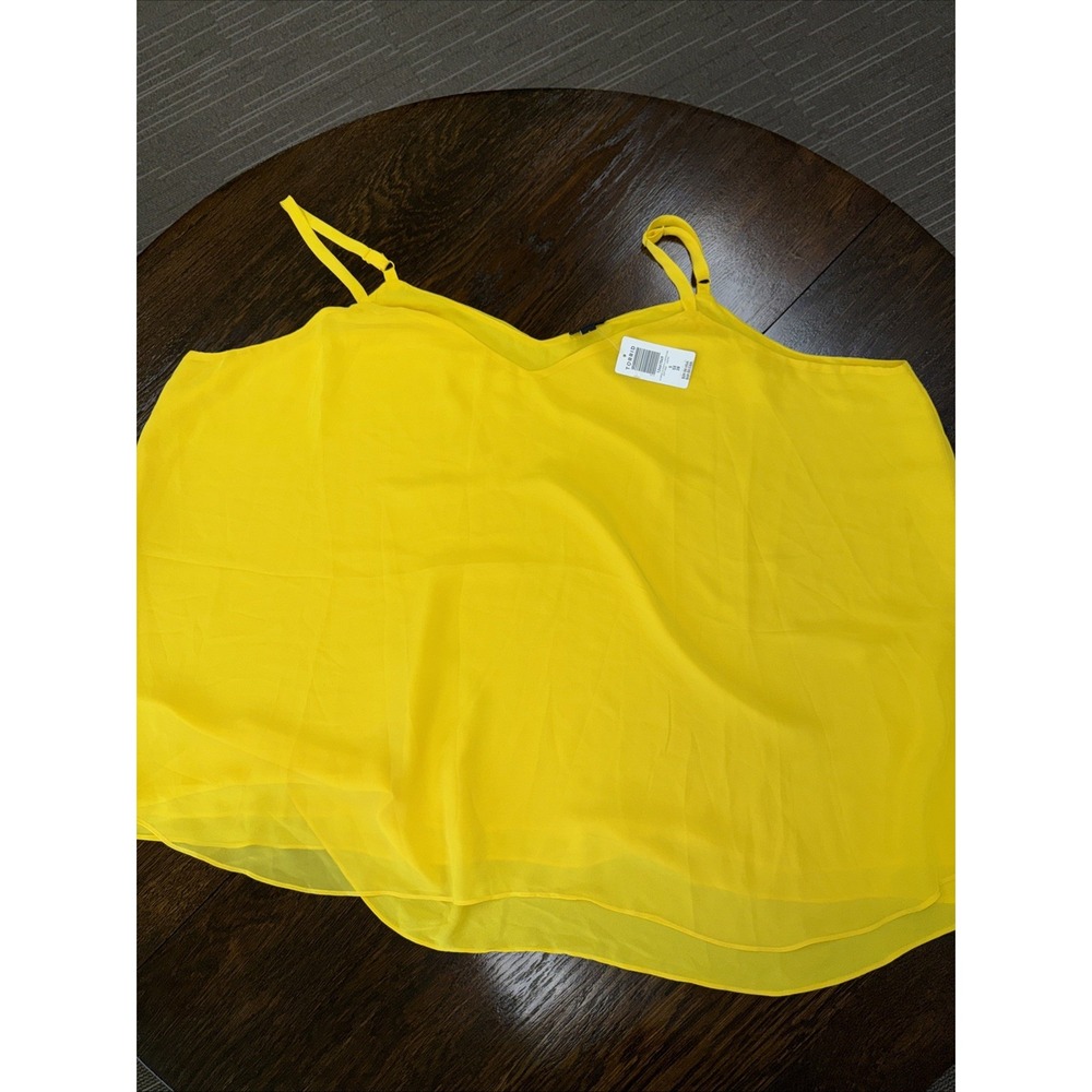 NWT Torrid Sophie Yellow Double Layered Chiffon Cami Top Shirt Plus Size 5X (28)